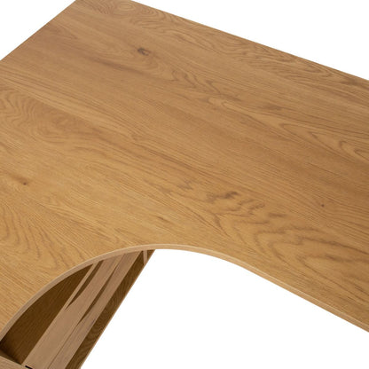 Desk Georgia | size: Length: 80cm, Width: 145cm, Height: 75cm | color: Oak | image: 6 | variant: 1012823