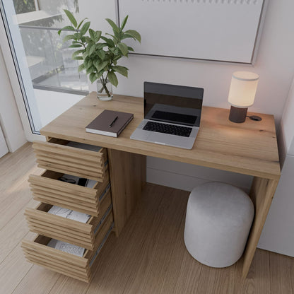 Desk West Skien 1 | size: Length: 60cm, Width: 120cm, Height: 75cm | color: Oak | image: 5 | variant: 1018106
