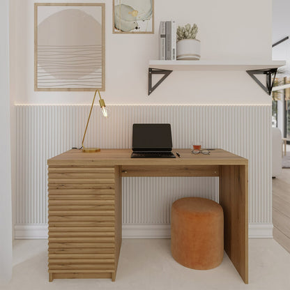 Desk West Skien | size: Length: 60cm, Width: 140cm, Height: 75cm | color: Oak | image: 4 | variant: 1018105