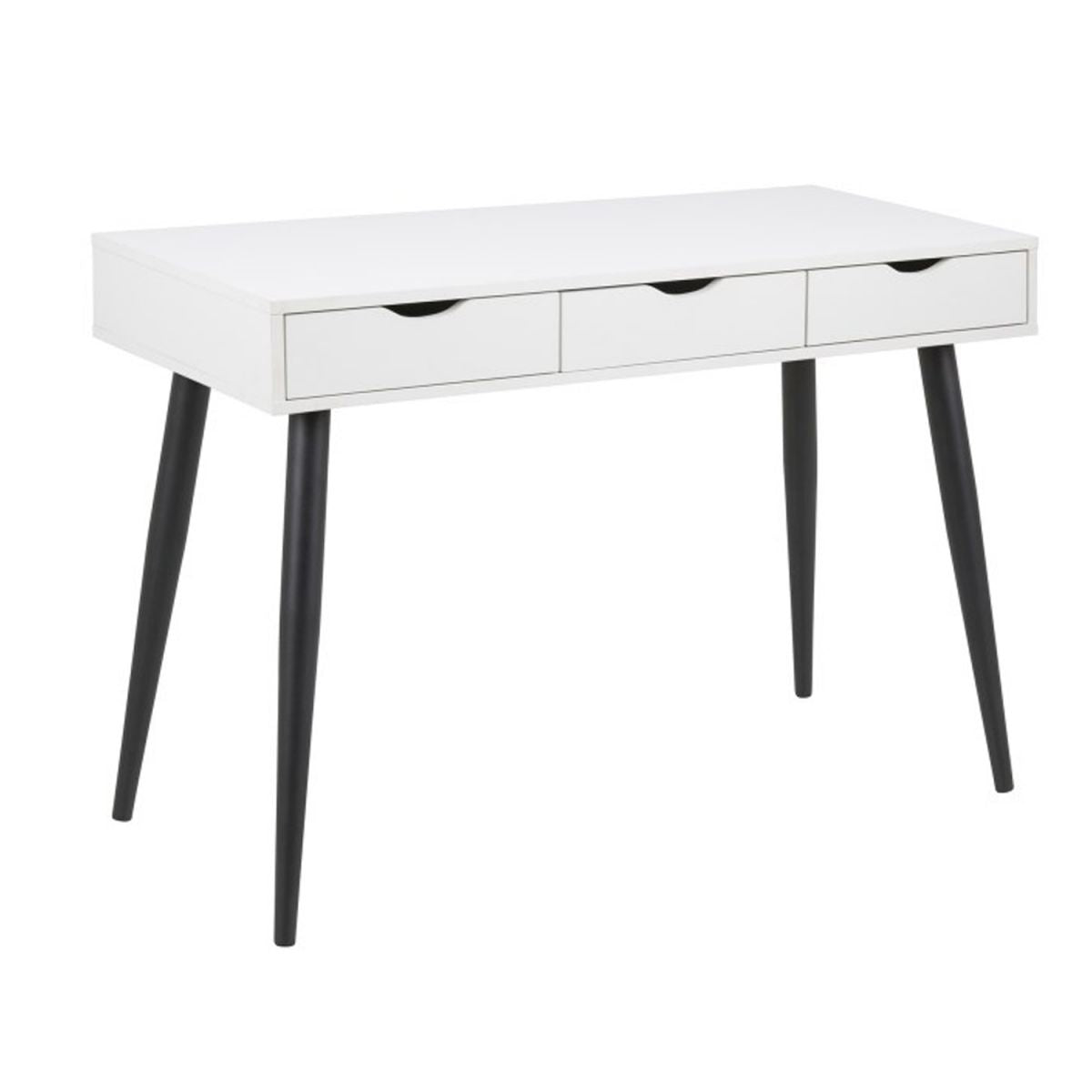 Desk Wolverhampton | size: Length: 110cm, Width: 50cm, Height: 77cm | color: White/Black | image: 1 | variant: 1005351