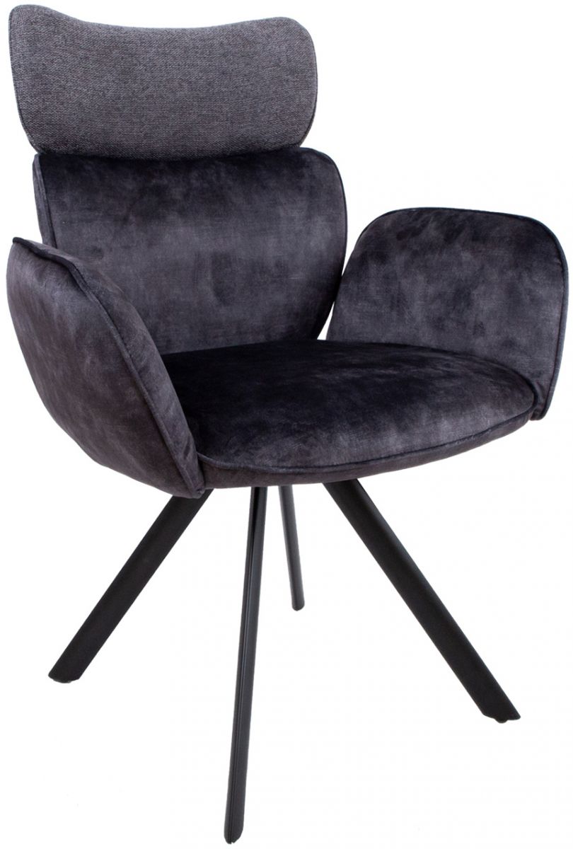 Dining Room Furniture Set Bromley | size: Length: 90cm, Width: 220cm, Height: 76cm | color: Black/Grey | image: 2 | variant: 1001672