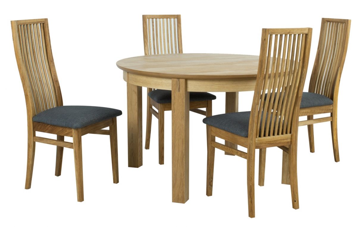 Dining Room Furniture Set Chicago New 11 | size: Length: 120cm, Width: 160cm, Height: 76cm | color: Oak/Grey | image: 0 | variant: 1011935