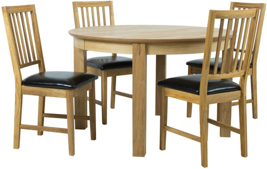 Dining Room Furniture Set Chicago New | size: Length: 120cm, Width: 160cm, Height: 75cm | color: Black/Oak | image: 1 | variant: 1006935