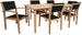 Dining Room Furniture Set Fredrikstad | size: Length: 100cm, Width: 220cm, Height: 75cm | color: Black/Oak | image: 1 | variant: 1001687