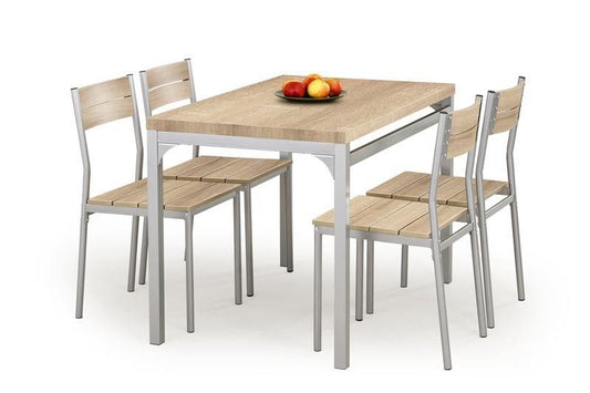Dining Room Furniture Set Malcolm | size: Length: 70cm, Width: 110cm, Height: 75cm | color: Oak/Grey | image: 1 | variant: 1011350