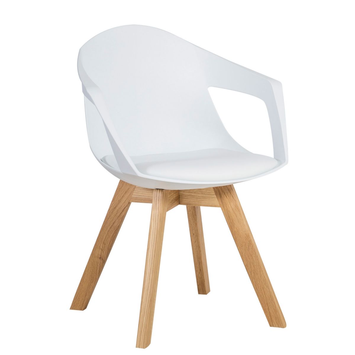 Dining Room Furniture Set Rochester | size: Length: 80cm, Width: 140cm, Height: 74cm | color: White/Oak | image: 1 | variant: 1001683