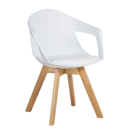 Dining Room Furniture Set Rochester | size: Length: 80cm, Width: 140cm, Height: 74cm | color: White/Oak | image: 1 | variant: 1001683