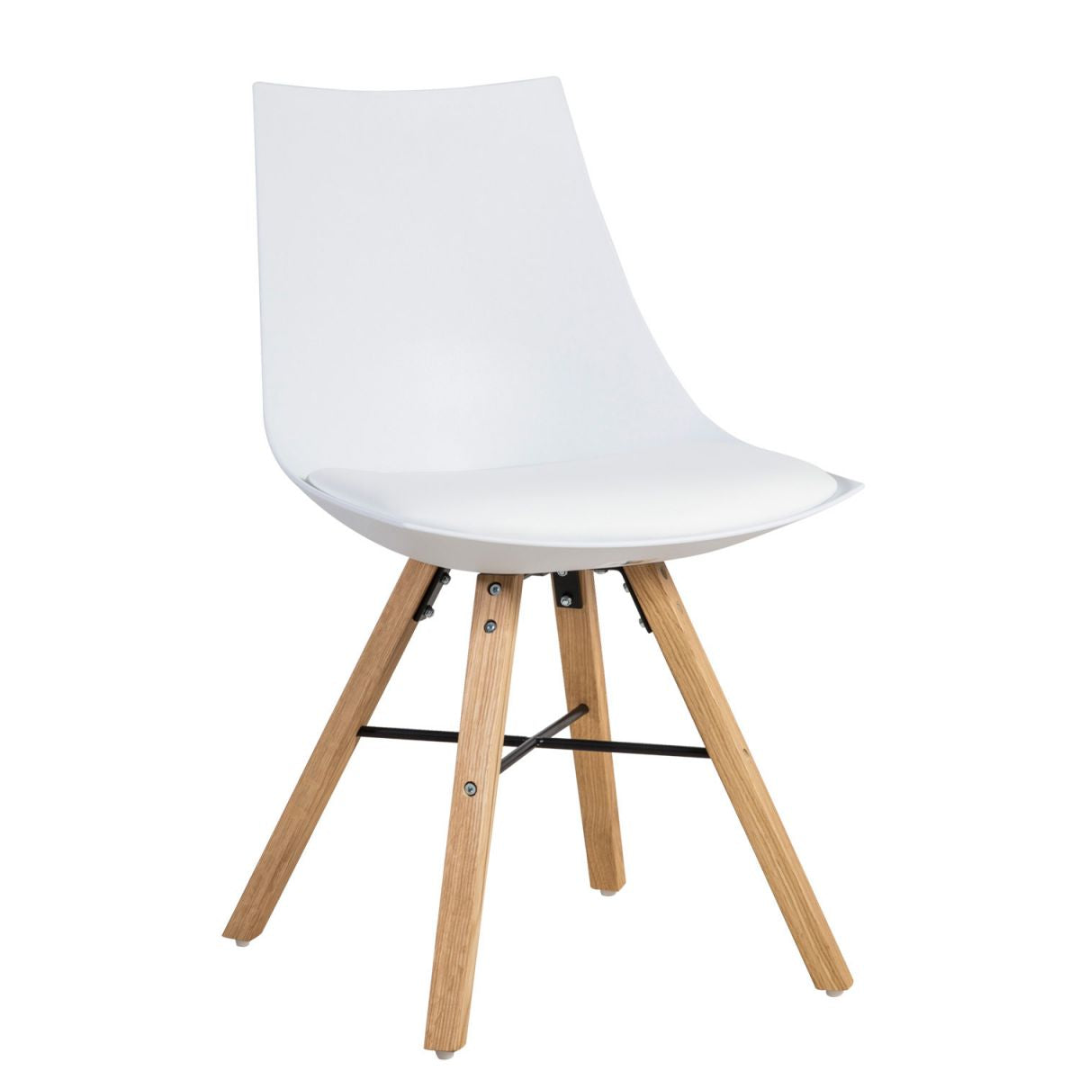 Dining Room Furniture Set Rochester | size: Length: 80cm, Width: 140cm, Height: 74cm | color: White/Oak | image: 1 | variant: 1005472