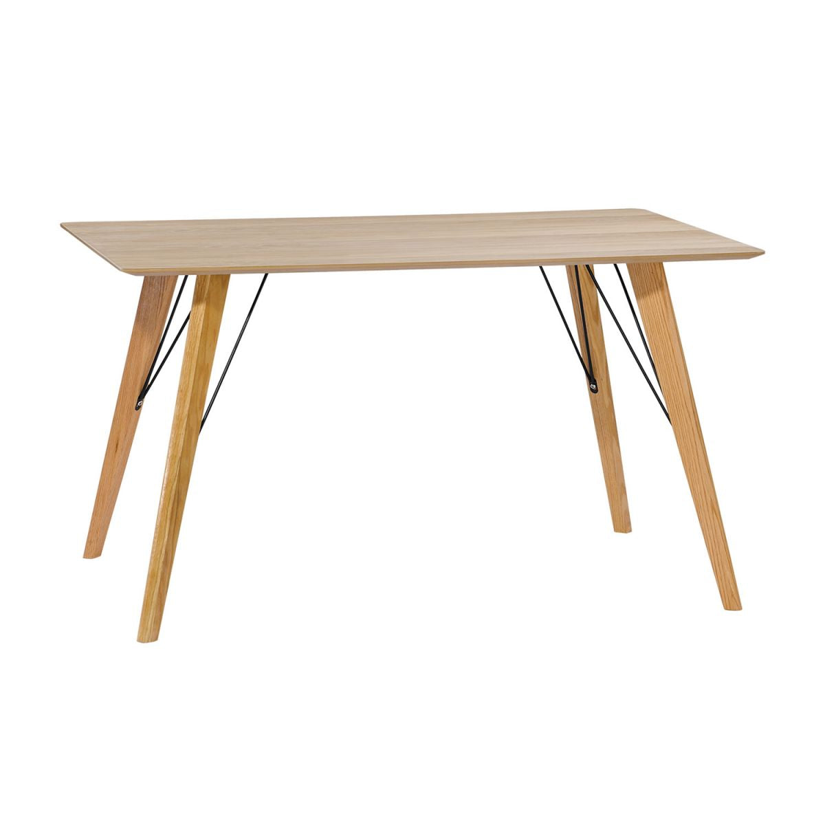 Dining Room Furniture Set Rochester | size: Length: 80cm, Width: 140cm, Height: 74cm | color: White/Oak | image: 2 | variant: 1005472