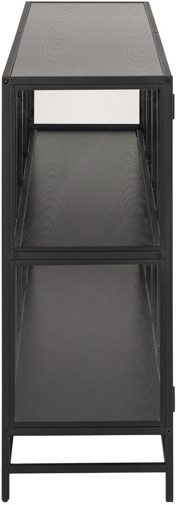 Display Cabinet Seaford | size: Width: 152.4cm, Height: 86.4cm, Depth: 35cm | color: Black | image: 3 | variant: 1017055