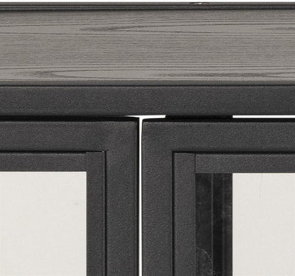 Display Cabinet Seaford | size: Width: 152.4cm, Height: 86.4cm, Depth: 35cm | color: Black | image: 4 | variant: 1017055