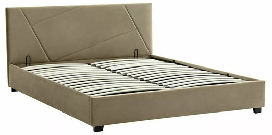 Double Bed Columbia 1 | size: Length: 212cm, Width: 167cm, Height: 86cm | color: Beige | image: 0 | variant: 1010136
