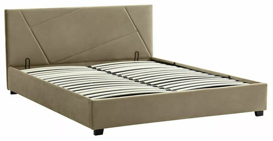 Double Bed Columbia | size: Length: 212cm, Width: 147cm, Height: 86cm | color: Beige | image: 0 | variant: 1010133