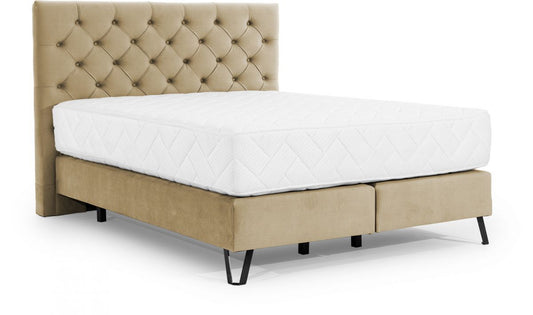 Double Bed Cortina 1 | size: Length: 215cm, Width: 178cm, Height: 130cm | color: Brown | image: 0 | variant: 1007449
