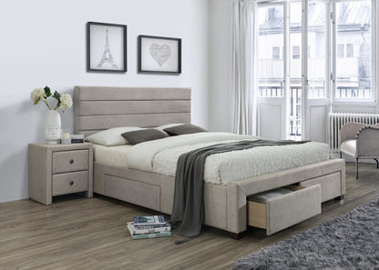 Double Bed East Beijing | size: Length: 217cm, Width: 165cm, Height: 111cm | color: Beige | image: 2 | variant: 1006695