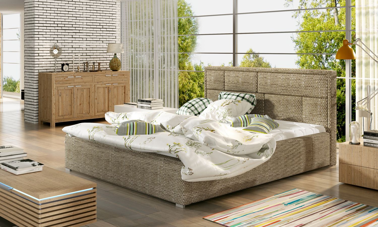 Double Bed East Marrakesh 3 | size: Length: 223cm, Width: 220cm, Height: 93cm | color: Berlin | image: 1 | variant: 1011555