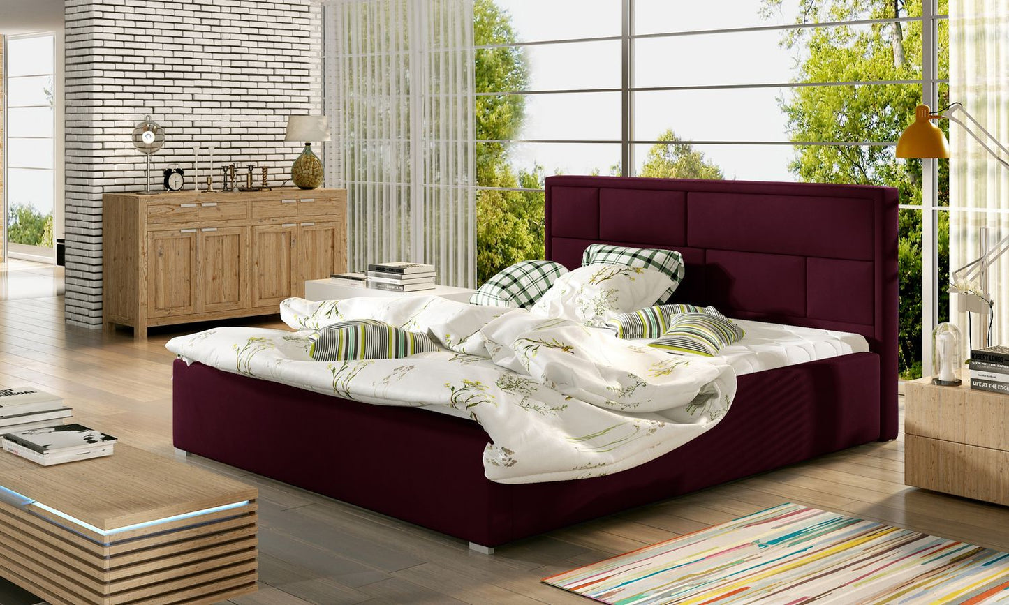 Double Bed East Marrakesh | size: Length: 223cm, Width: 160cm, Height: 93cm | color: Mat/Velvet | image: 1 | variant: 1011522
