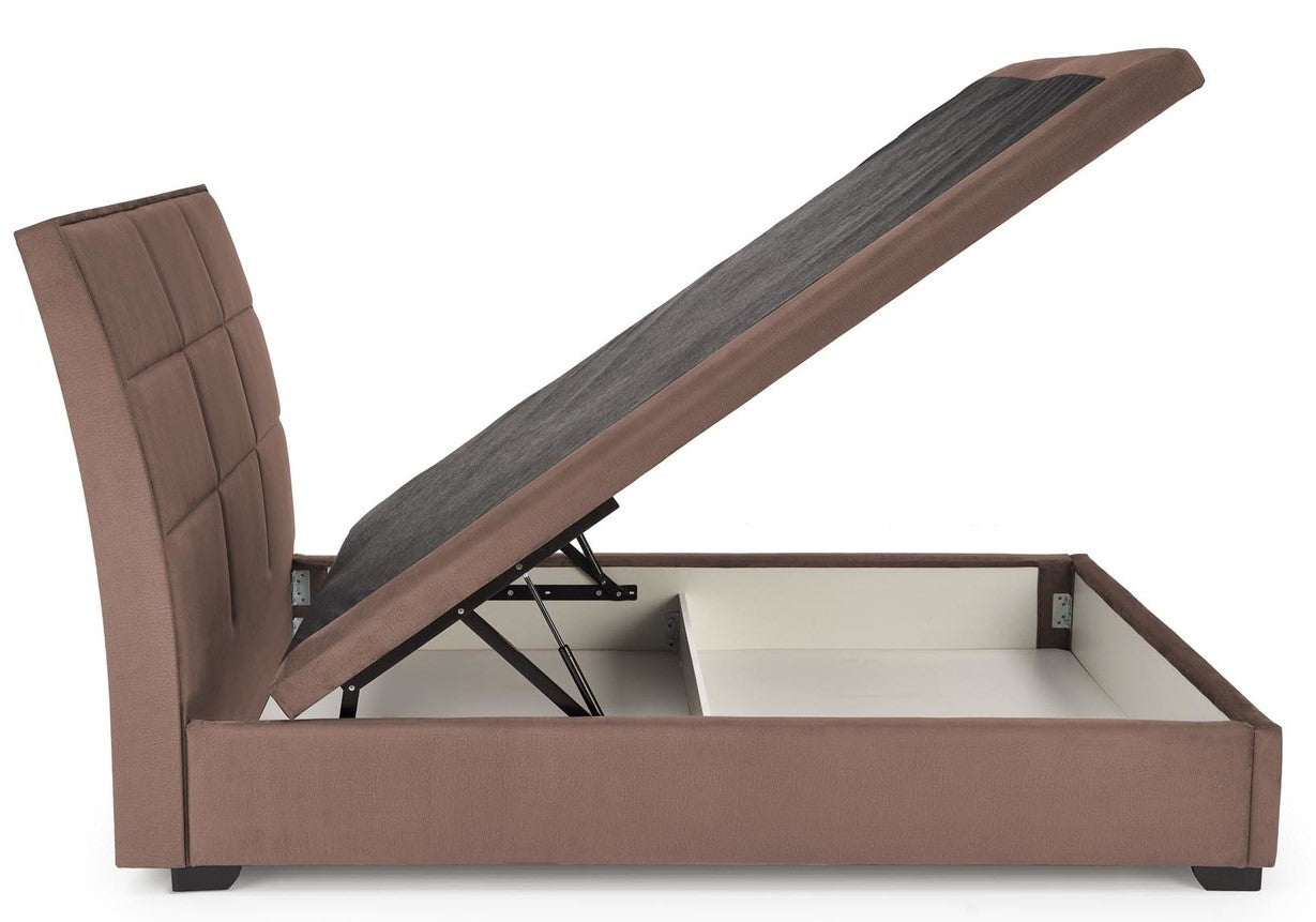 Double Bed Lahore | size: Length: 230cm, Width: 163cm, Height: 124cm | color: Beige | image: 5 | variant: 1003360