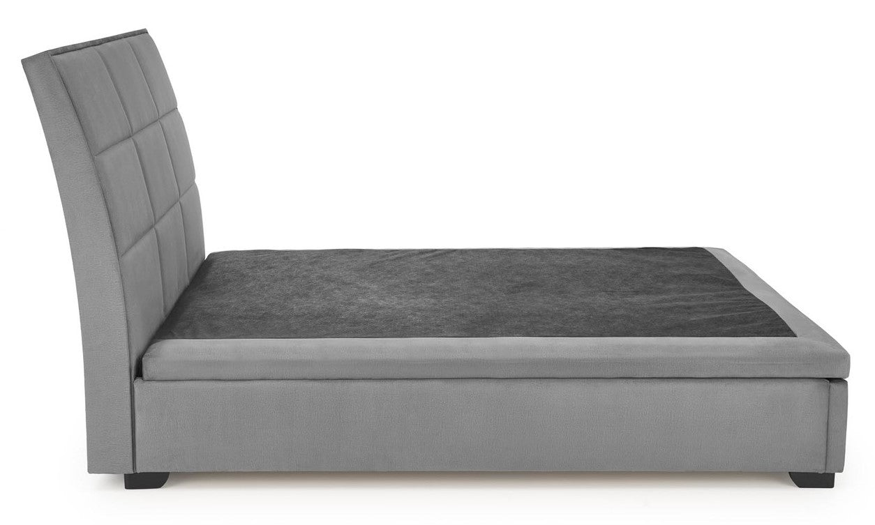 Double Bed Lahore | size: Length: 230cm, Width: 163cm, Height: 124cm | color: Gray | image: 2 | variant: 1003361
