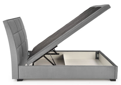 Double Bed Lahore | size: Length: 230cm, Width: 163cm, Height: 124cm | color: Gray | image: 3 | variant: 1003361