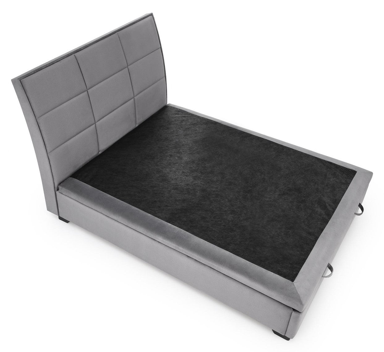 Double Bed Lahore | size: Length: 230cm, Width: 163cm, Height: 124cm | color: Gray | image: 6 | variant: 1003361
