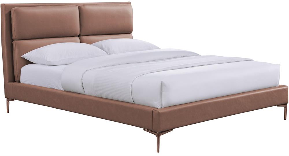 Double Bed Lena 2 | size: Length: 220.5cm, Width: 173cm, Height: 116cm | color: Brown | image: 1 | variant: 1010088