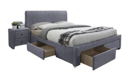 Double Bed Modena 3 | size: Length: 220cm, Width: 164cm, Height: 106cm | color: Gray | image: 1 | variant: 1010032
