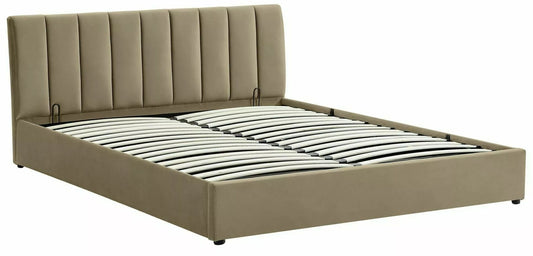 Double Bed Montreal 1 | size: Length: 215cm, Width: 147cm, Height: 79cm | color: Beige | image: 0 | variant: 1018065