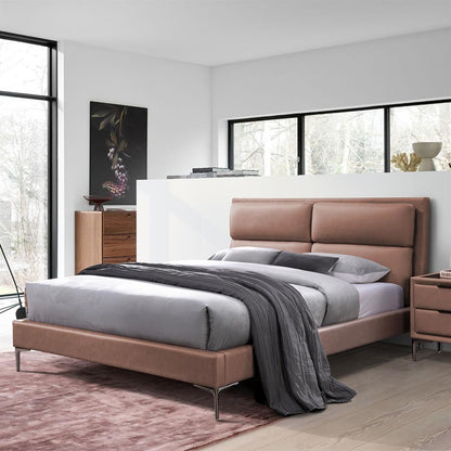 Double Bed Olney | size: Length: 220.5cm, Width: 173cm, Height: 116cm | color: Brown | image: 2 | variant: 1001755