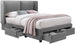 Double Bed Stockholm | size: Length: 218cm, Width: 175cm, Height: 114cm | color: Gray | image: 1 | variant: 1001765