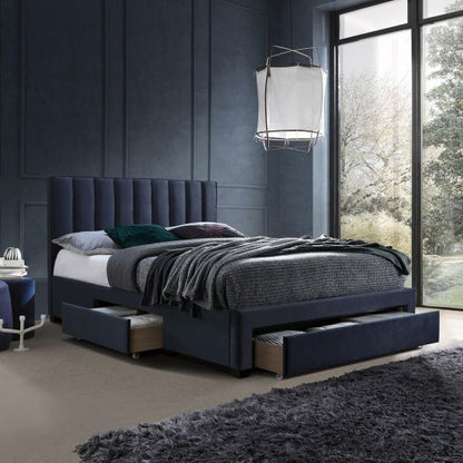 Double Bed Tenby | size: Length: 215cm, Width: 165cm, Height: 111cm | color: Blue | image: 1 | variant: 1001742