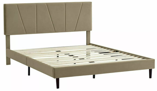 Double Bed Uckfield | size: Length: 214cm, Width: 131cm, Height: 102cm | color: Beige | image: 0 | variant: 1004551