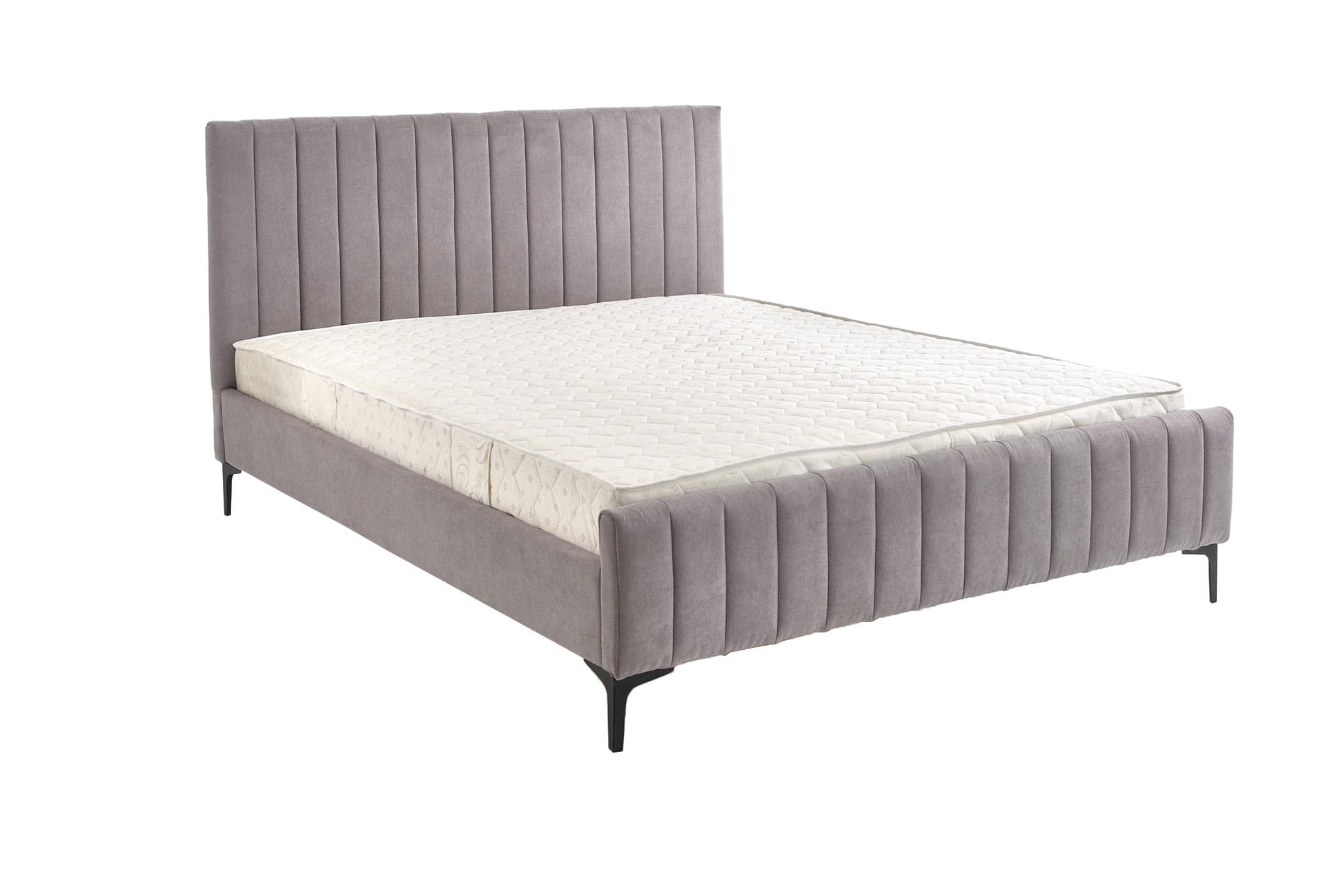 Double Bed West Trondheim | size: Length: 217cm, Width: 160cm, Height: 110cm | color: Gray | image: 0 | variant: 1007468
