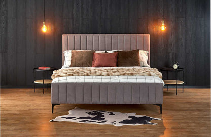 Double Bed West Trondheim | size: Length: 217cm, Width: 160cm, Height: 110cm | color: Gray | image: 1 | variant: 1007468