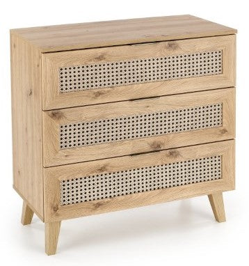 Dresser Borneo 1 | size: Length: 40cm, Width: 80cm, Height: 85cm | color: Black/Oak | image: 1 | variant: 1014100