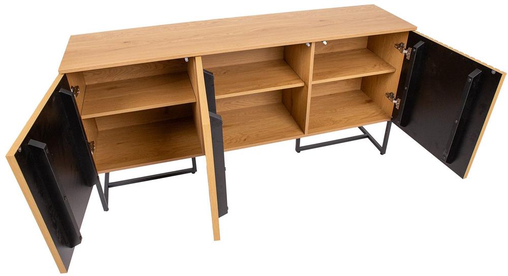 Dresser East Lille | size: Length: 40cm, Width: 160cm, Height: 80cm | color: Oak | image: 5 | variant: 1006342