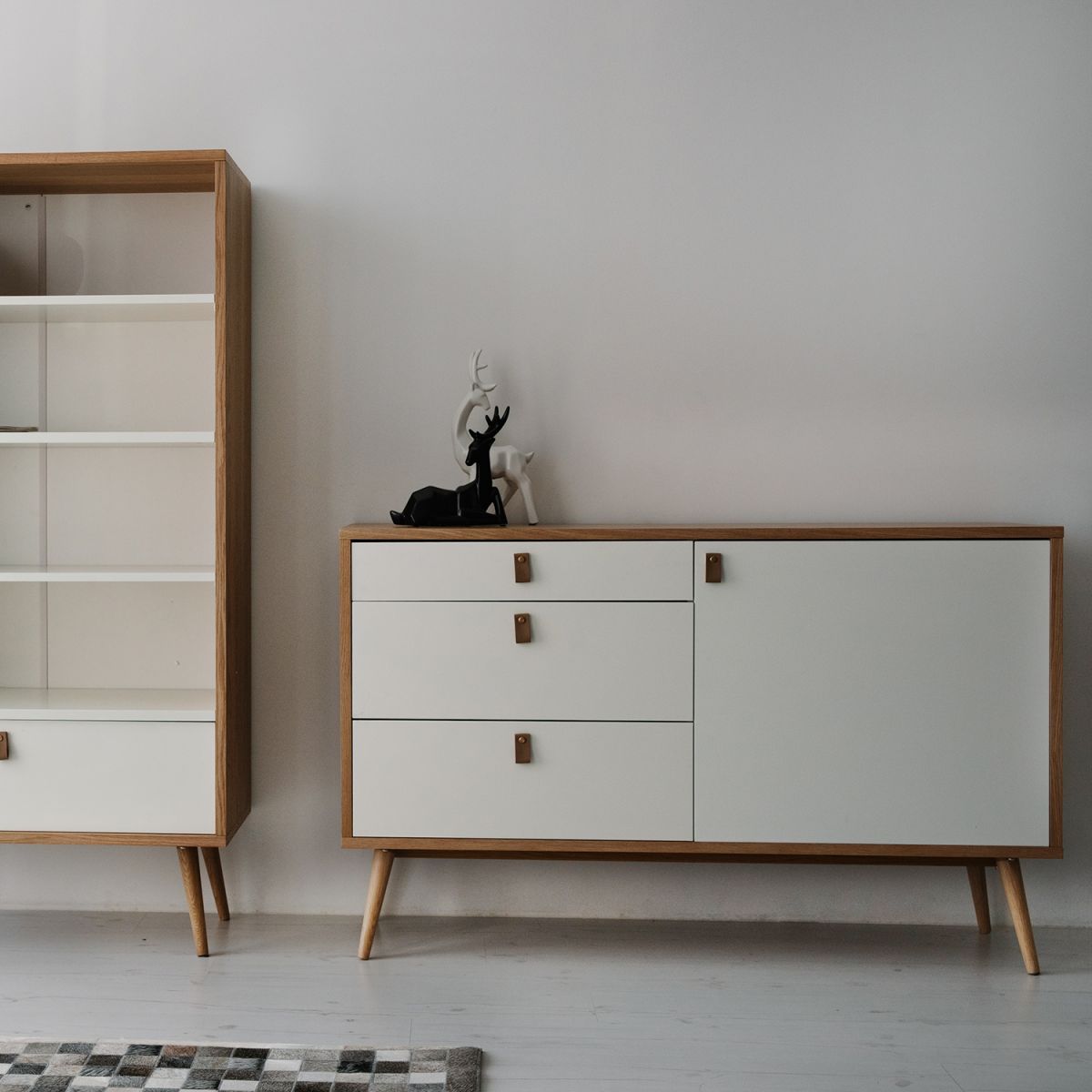 Dresser East Northampton | size: Width: 120cm, Height: 75cm, Depth: 40cm | color: White | image: 7 | variant: 1004949