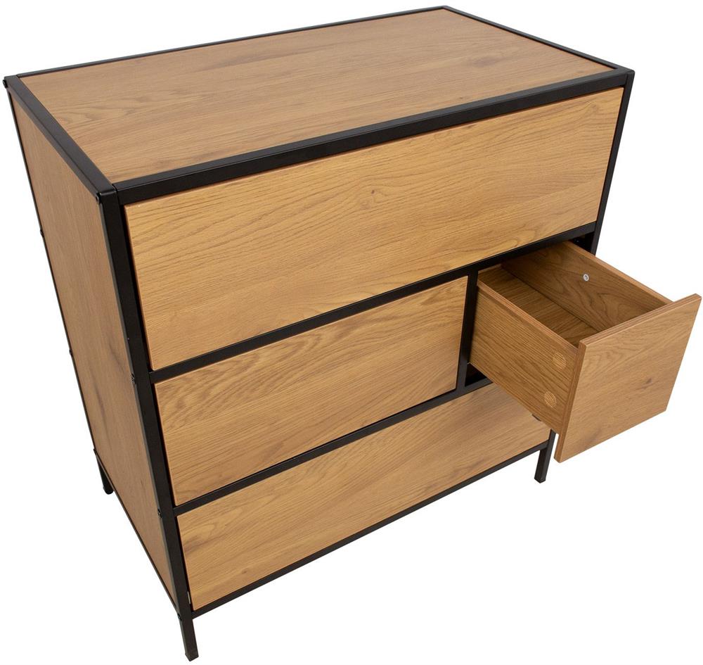 Dresser East Viljandi | size: Length: 40cm, Width: 70cm, Height: 74.5cm | color: Black/Oak | image: 2 | variant: 1005941