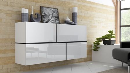 Dresser Goya | size: Length: 40cm, Width: 170cm, Height: 80cm | color: White | image: 0 | variant: 1012658