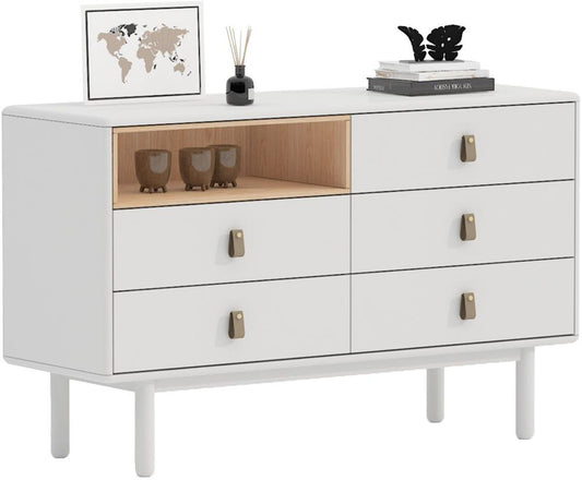 Dresser Leicester | size: Length: 40cm, Width: 140cm, Height: 75cm | color: White | image: 1 | variant: 1006330