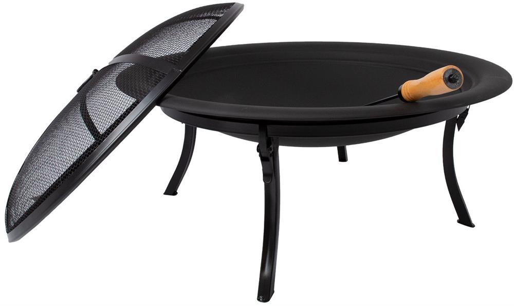 Fireplace Colleferro | size: Height: 29cm, Diameter: 74cm | color: Black | image: 1 | variant: 1006417