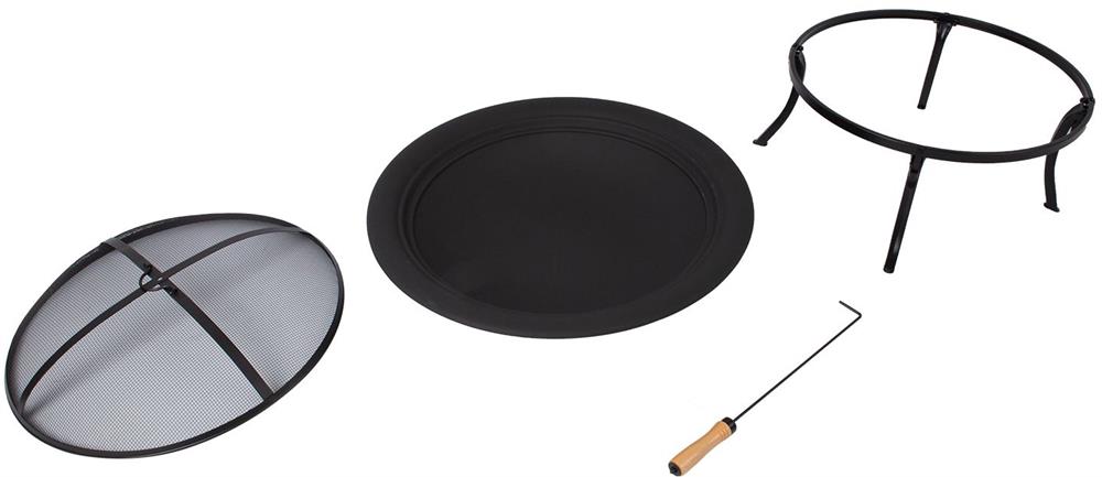 Fireplace Colleferro | size: Height: 29cm, Diameter: 74cm | color: Black | image: 2 | variant: 1006417