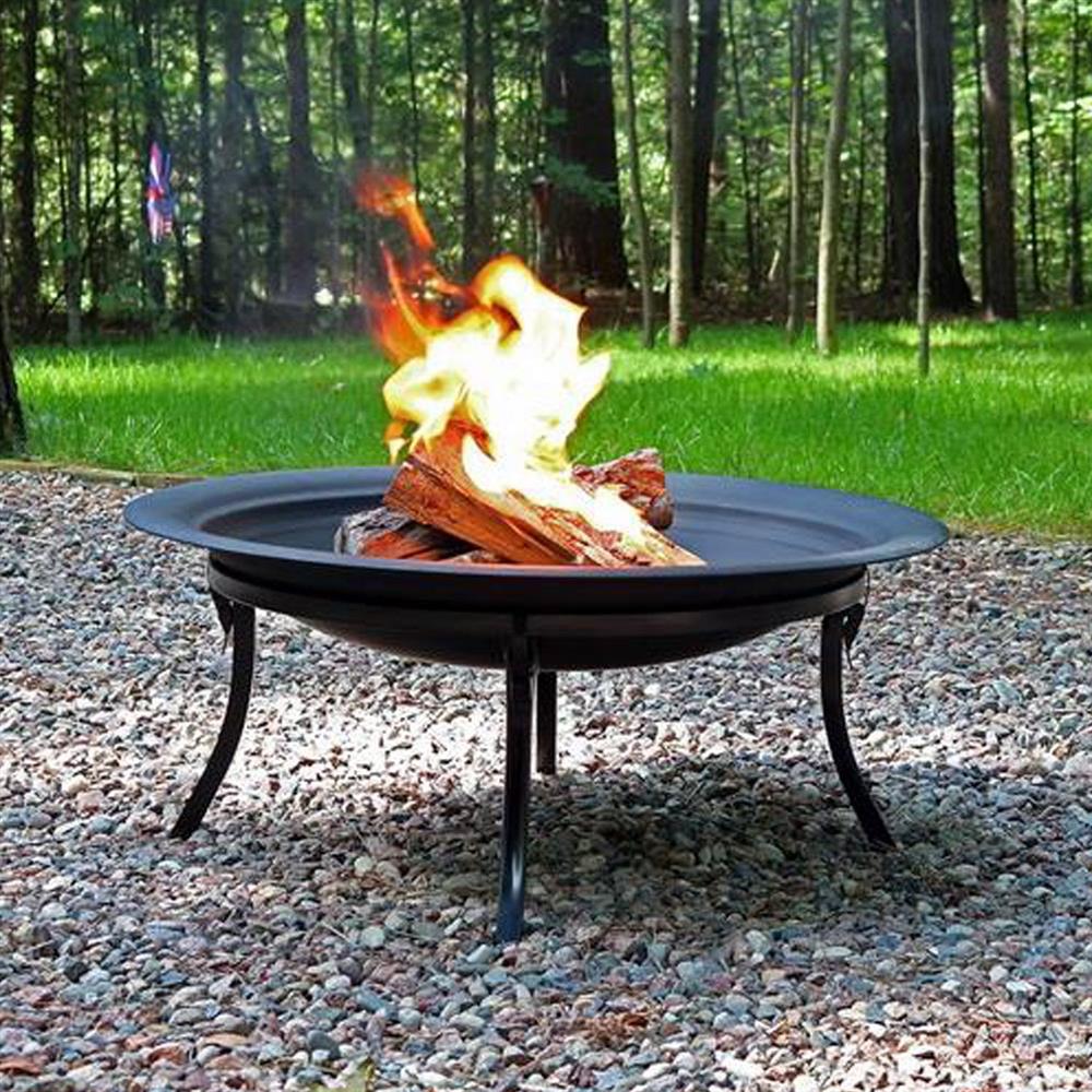 Fireplace Colleferro | size: Height: 29cm, Diameter: 74cm | color: Black | image: 3 | variant: 1006417