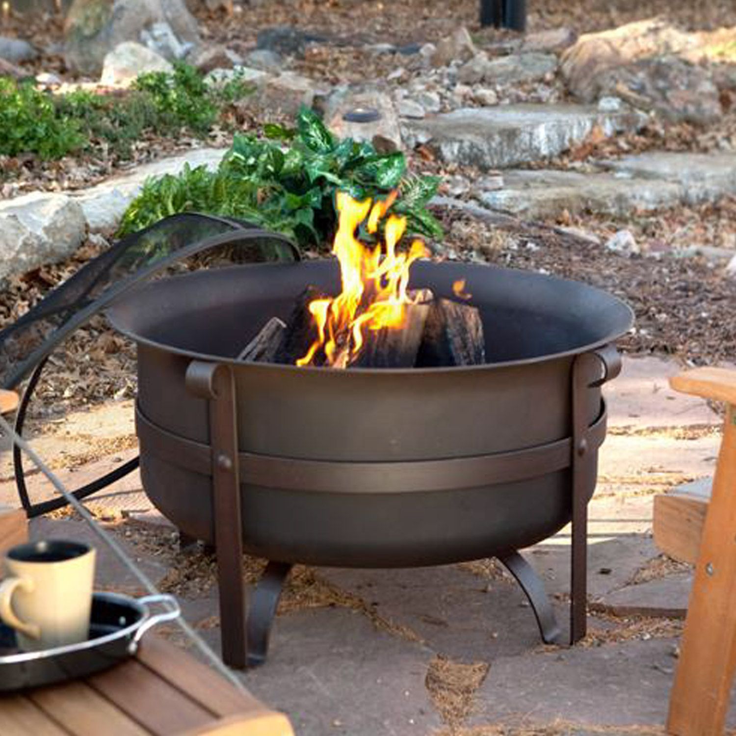 Fireplace East Clermont | size: Height: 38.5cm, Diameter: 73.6cm | color: Black | image: 2 | variant: 1006416