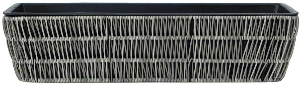 Flower Box Didcot | size: Length: 60cm, Width: 19cm, Height: 15cm | color: Gray | image: 2 | variant: 1000745