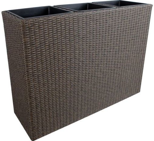 Flower Box Wicker 6 | size: Length: 110cm, Width: 39cm, Height: 88cm | color: Brown | image: 1 | variant: 1012214
