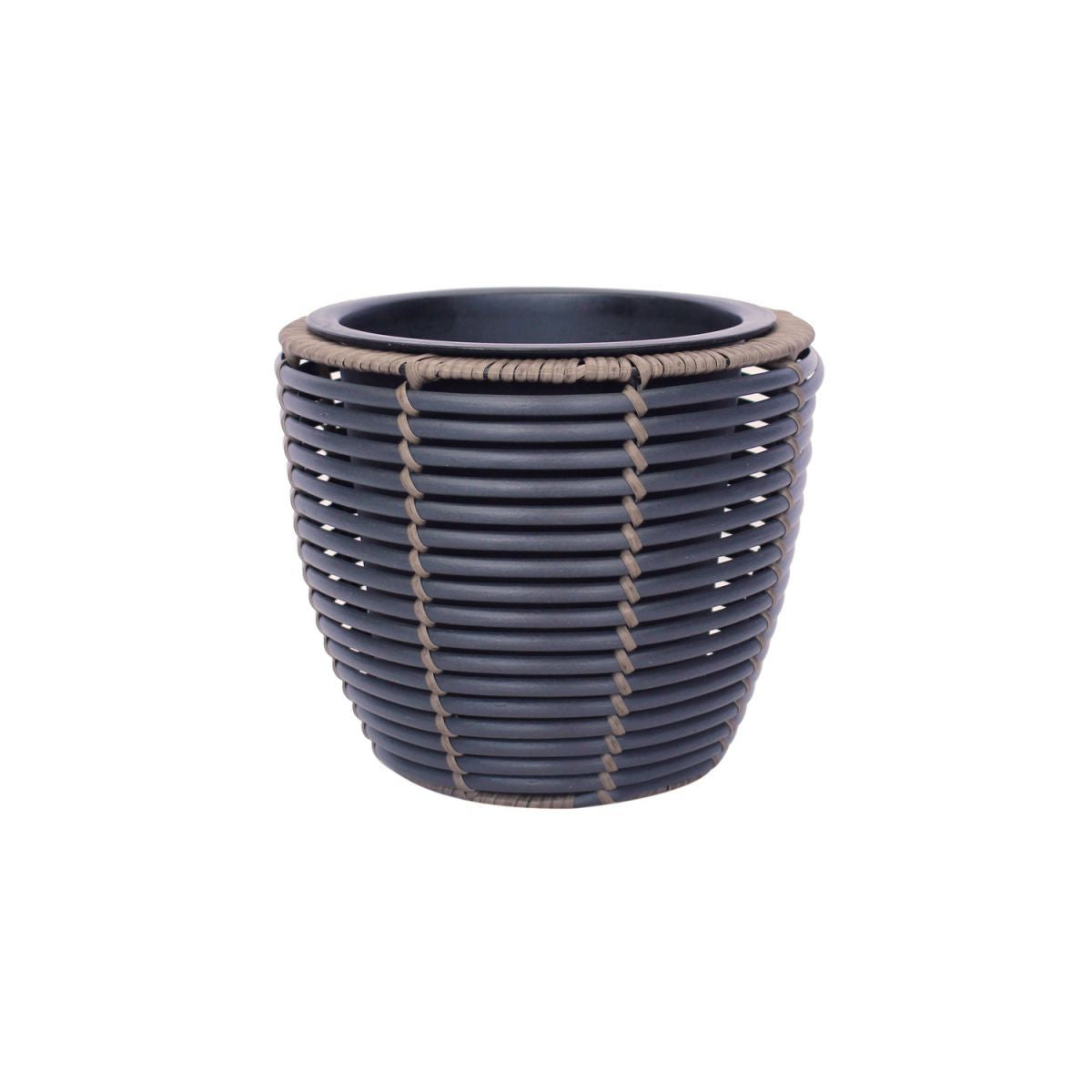 Flower Pot Didcot | size: Length: 21cm, Width: 21cm, Height: 20cm | color: Gray | image: 1 | variant: 1005279