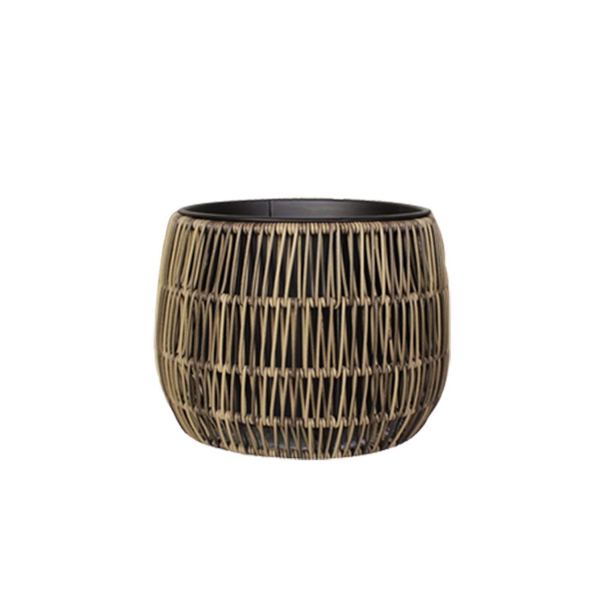 Flower Pot Didcot | size: Length: 27cm, Width: 27cm, Height: 15cm | color: Brown | image: 1 | variant: 1005282