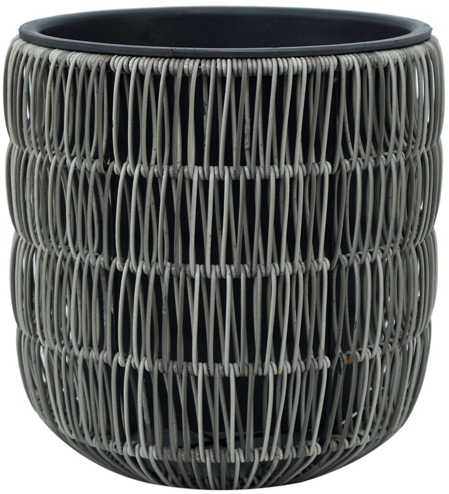 Flower Pot Didcot | size: Length: 27cm, Width: 27cm, Height: 28cm | color: Gray | image: 1 | variant: 1000515