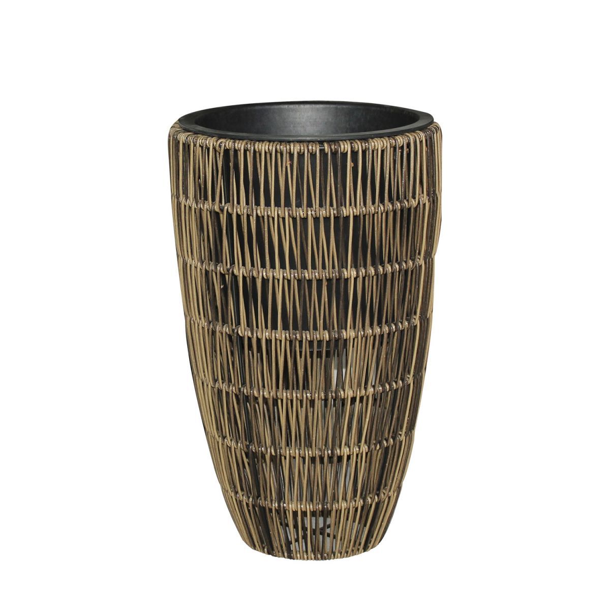 Flower Pot Didcot | size: Length: 30cm, Width: 30cm, Height: 48cm | color: Brown | image: 1 | variant: 1005286